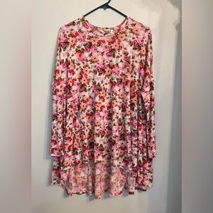 Mumu Mellow pink Floral Tunic Size S